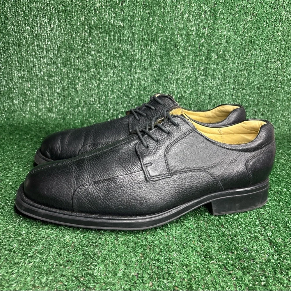 Belvedere Bay Bridge Black Pebbled Leather Square‎ Shoes Men’s Size 13 EEE WIDE